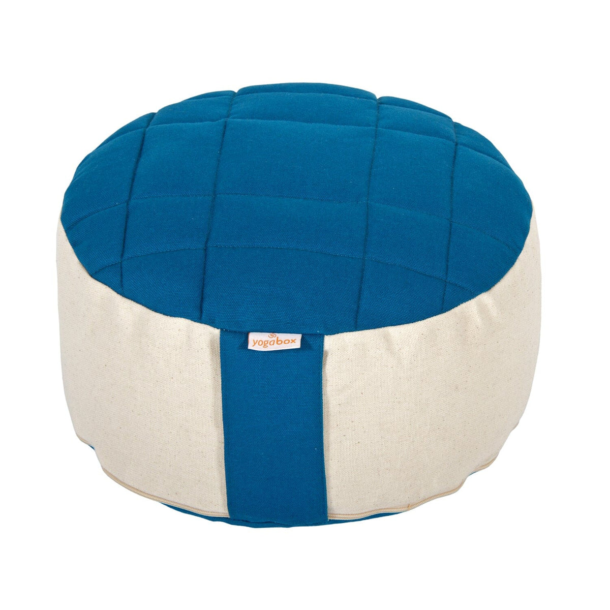 Meditationskissen BASIC Premium petrol / natur Buchweizenschalen 30 x 30 x 13 cm
