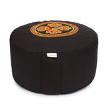 Meditationskissen Glückssitz® Doppeldorje schwarz Buchweizenschalen 33 x 33 x 15 cm
