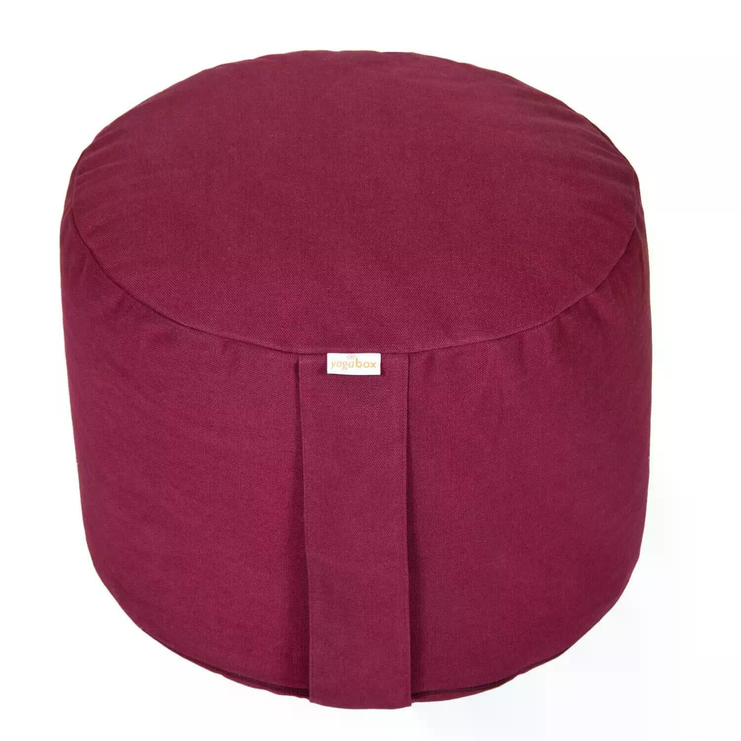 Meditationskissen Rondo Big BASIC aubergine Buchweizenschalen 35 x 35 x 25 cm