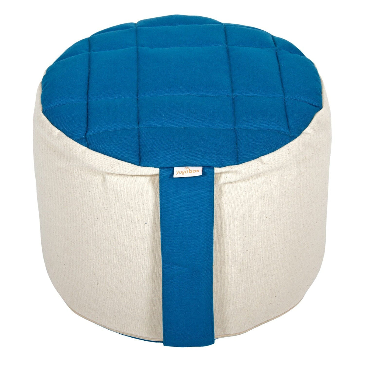 Meditationskissen Rondo Big Premium petrol / natur Buchweizenschalen 35 x 35 x 25 cm