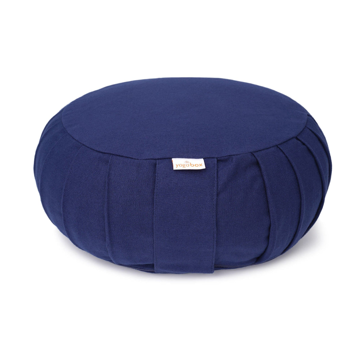 Meditationskissen / Yogakissen Zafu BASIC mit ZIP dunkelblau Buchweizenschalen 31 x 31 x 15 cm