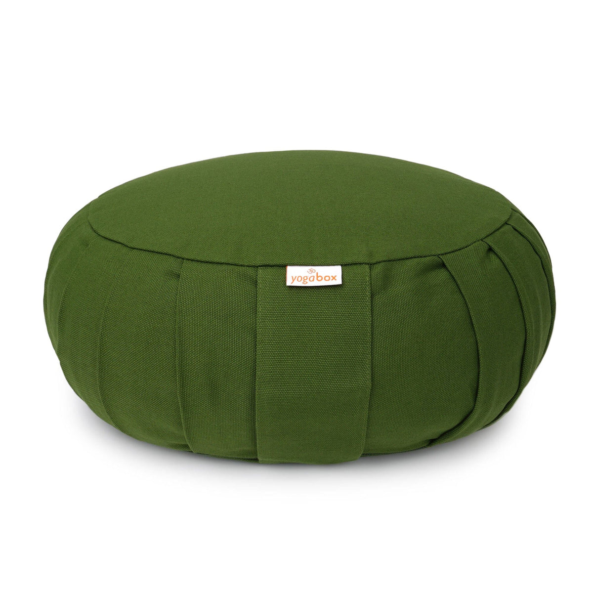 Meditationskissen / Yogakissen Zafu BASIC mit ZIP olivgrün Buchweizenschalen 31 x 31 x 15 cm