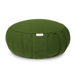 Meditationskissen / Yogakissen Zafu BASIC mit ZIP olivgrün Buchweizenschalen 31 x 31 x 15 cm