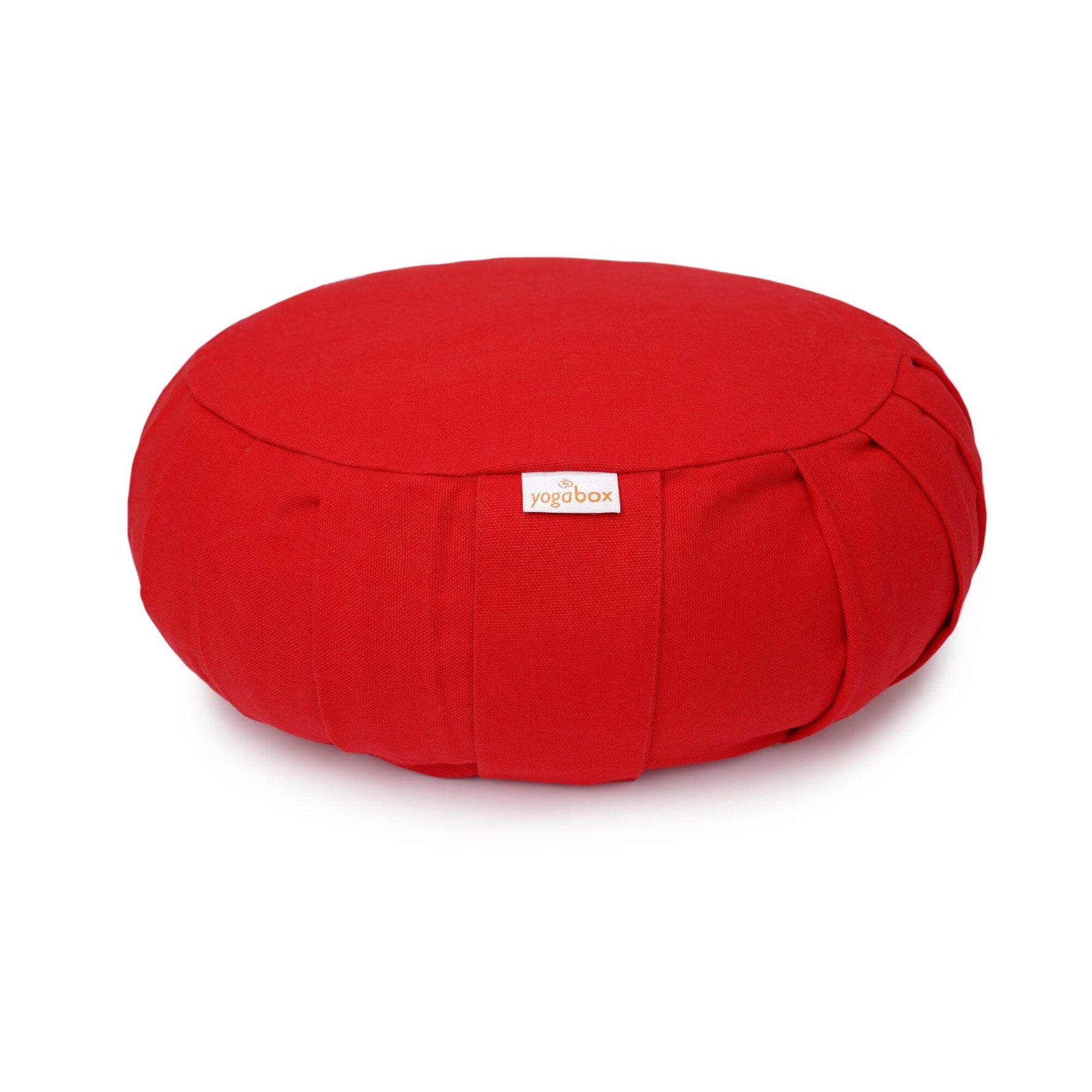 Meditationskissen / Yogakissen Zafu BASIC mit ZIP rot Buchweizenschalen 31 x 31 x 15 cm