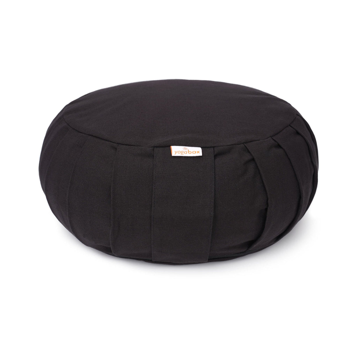 Meditationskissen / Yogakissen Zafu BASIC mit ZIP schwarz Buchweizenschalen 31 x 31 x 15 cm