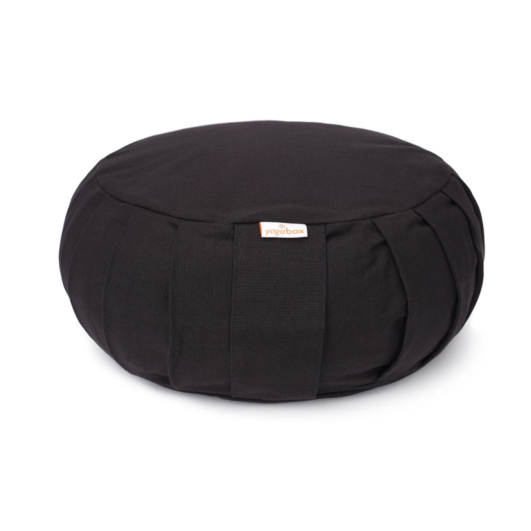 Meditationskissen / Yogakissen Zafu BASIC mit ZIP schwarz Buchweizenschalen 31 x 31 x 15 cm