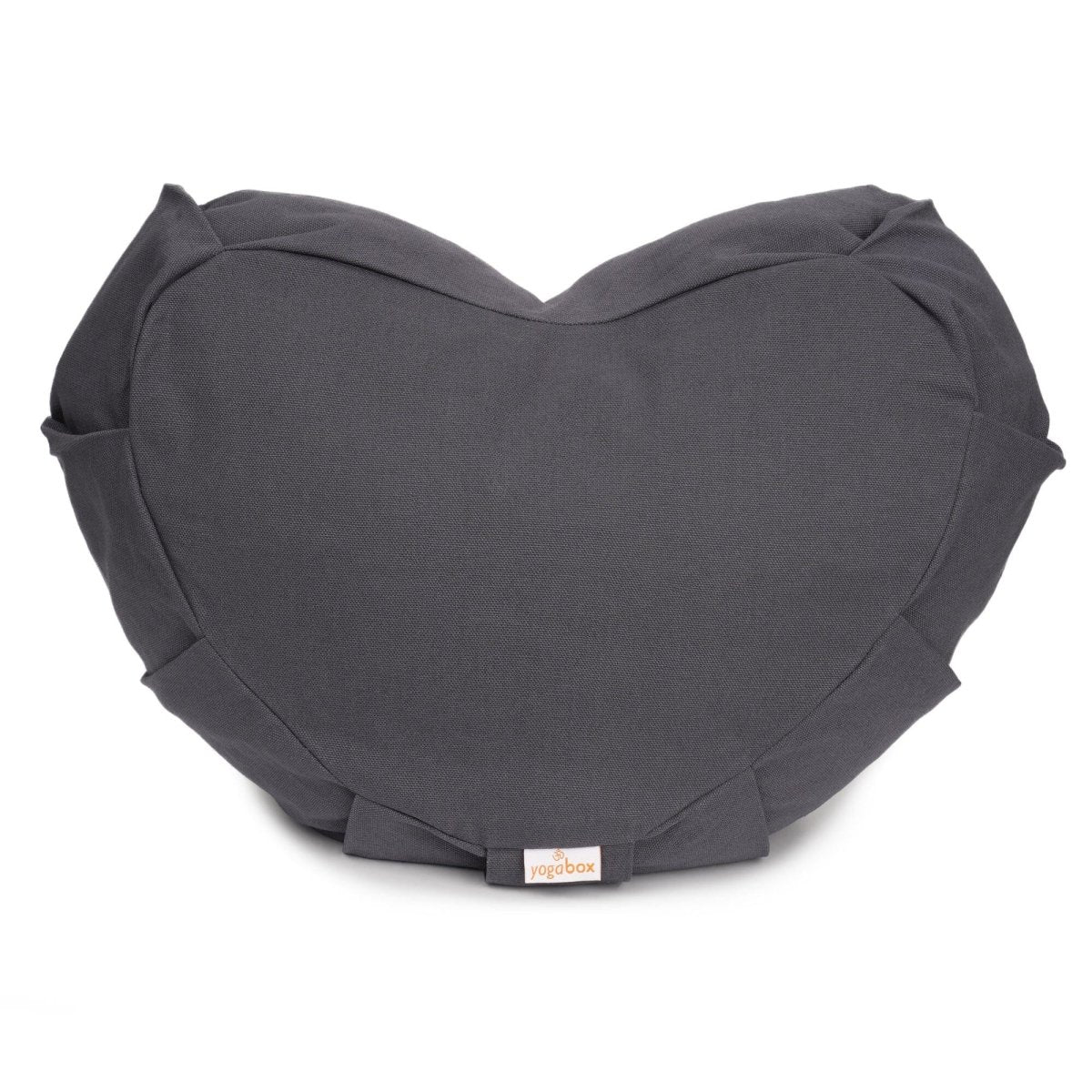 Meditationskissen Zafu ZEN Halbmond BASIC mit ZIP grau 42 x 42 x 15 cm Buchweizenschalen