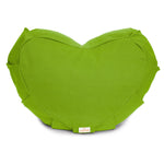 Meditationskissen Zafu ZEN Halbmond BASIC mit ZIP apfelgrün Buchweizenschalen 42 x 42 x 15 cm
