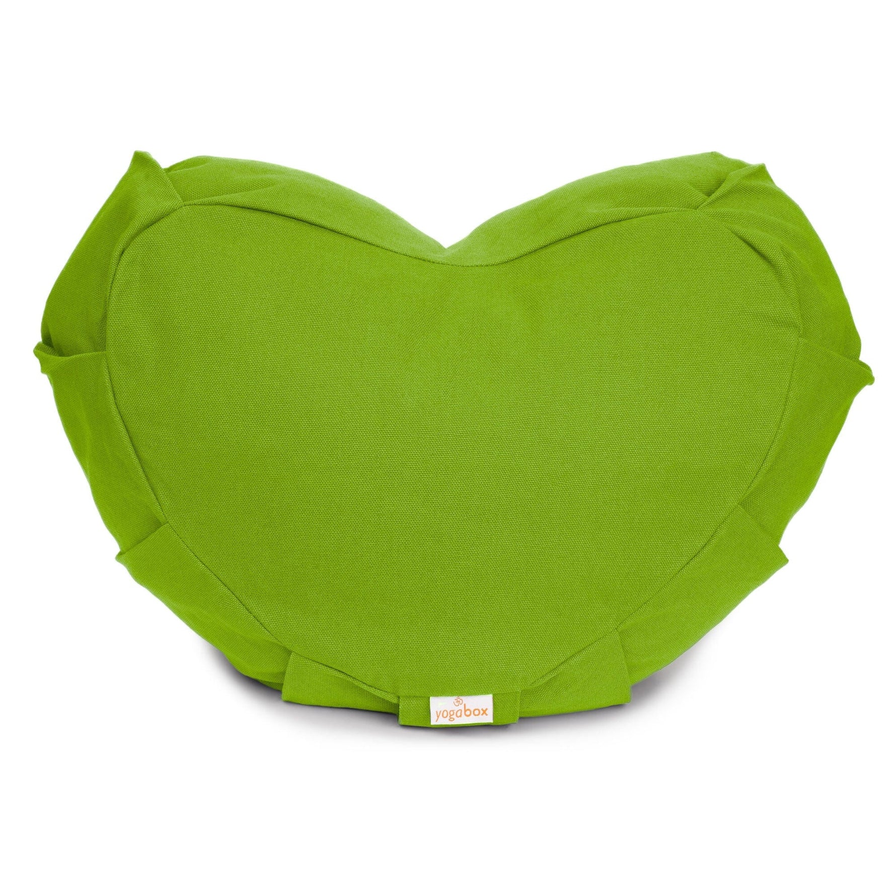 Meditationskissen Zafu ZEN Halbmond BASIC mit ZIP apfelgrün Buchweizenschalen 42 x 42 x 15 cm