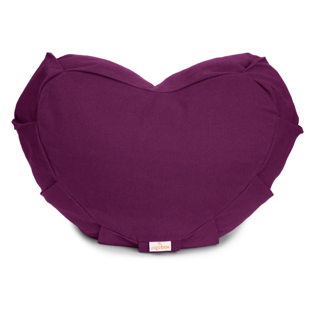 Meditationskissen Zafu ZEN Halbmond BASIC mit ZIP aubergine Buchweizenschalen 42 x 42 x 15 cm