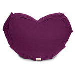 Meditationskissen Zafu ZEN Halbmond BASIC mit ZIP aubergine Buchweizenschalen 42 x 42 x 15 cm