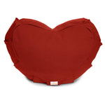 Meditationskissen Zafu ZEN Halbmond BASIC mit ZIP bordeaux Buchweizenschalen 42 x 42 x 15 cm