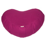 Meditationskissen Zafu ZEN Halbmond BASIC mit ZIP magenta Buchweizenschalen 42 x 42 x 15 cm