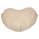 Meditationskissen Zafu ZEN Halbmond BASIC mit ZIP natur Buchweizenschalen 42 x 42 x 15 cm