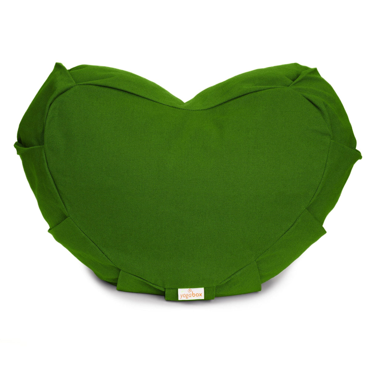 Meditationskissen Zafu ZEN Halbmond BASIC mit ZIP olivgrün Buchweizenschalen 42 x 42 x 15 cm