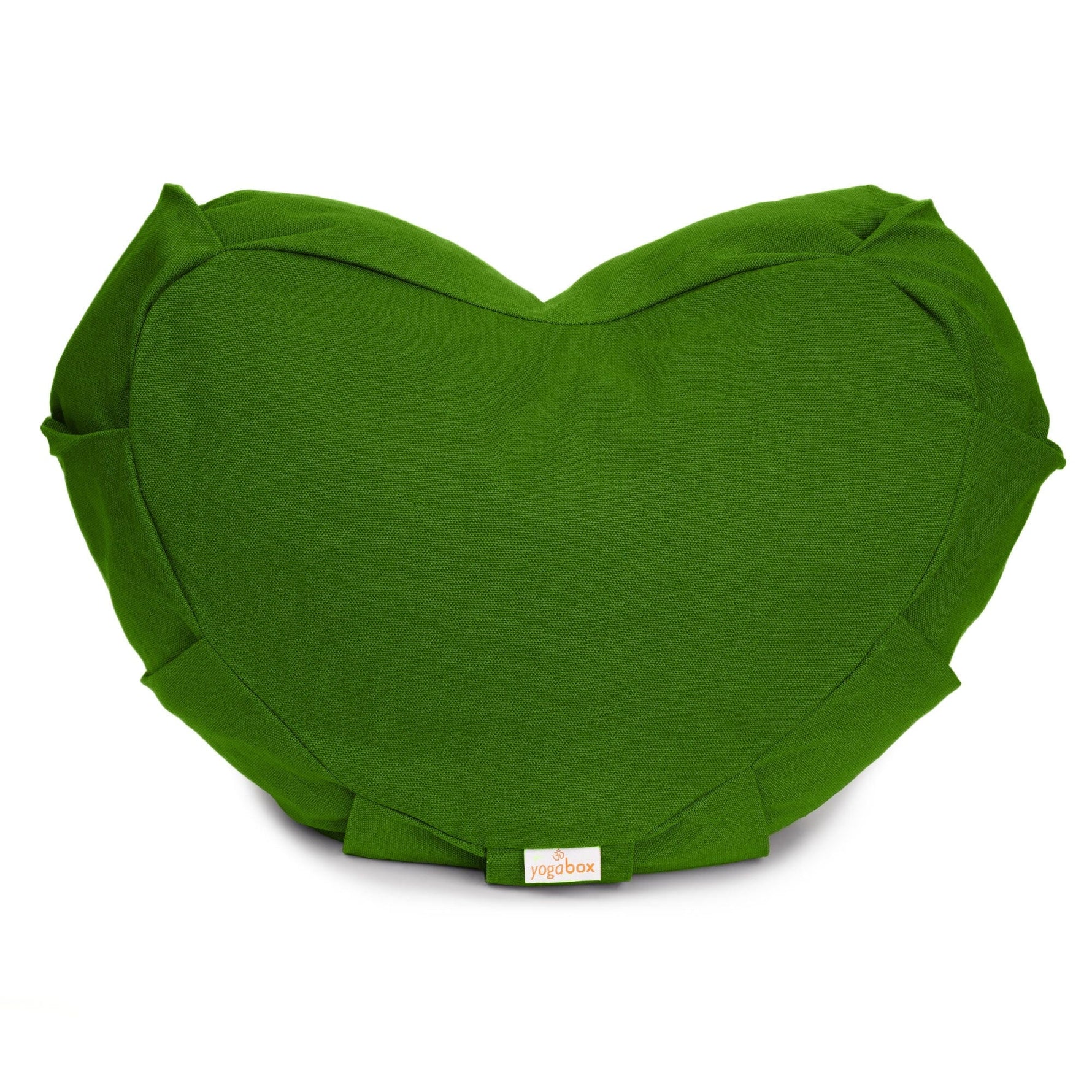 Meditationskissen Zafu ZEN Halbmond BASIC mit ZIP olivgrün Buchweizenschalen 42 x 42 x 15 cm