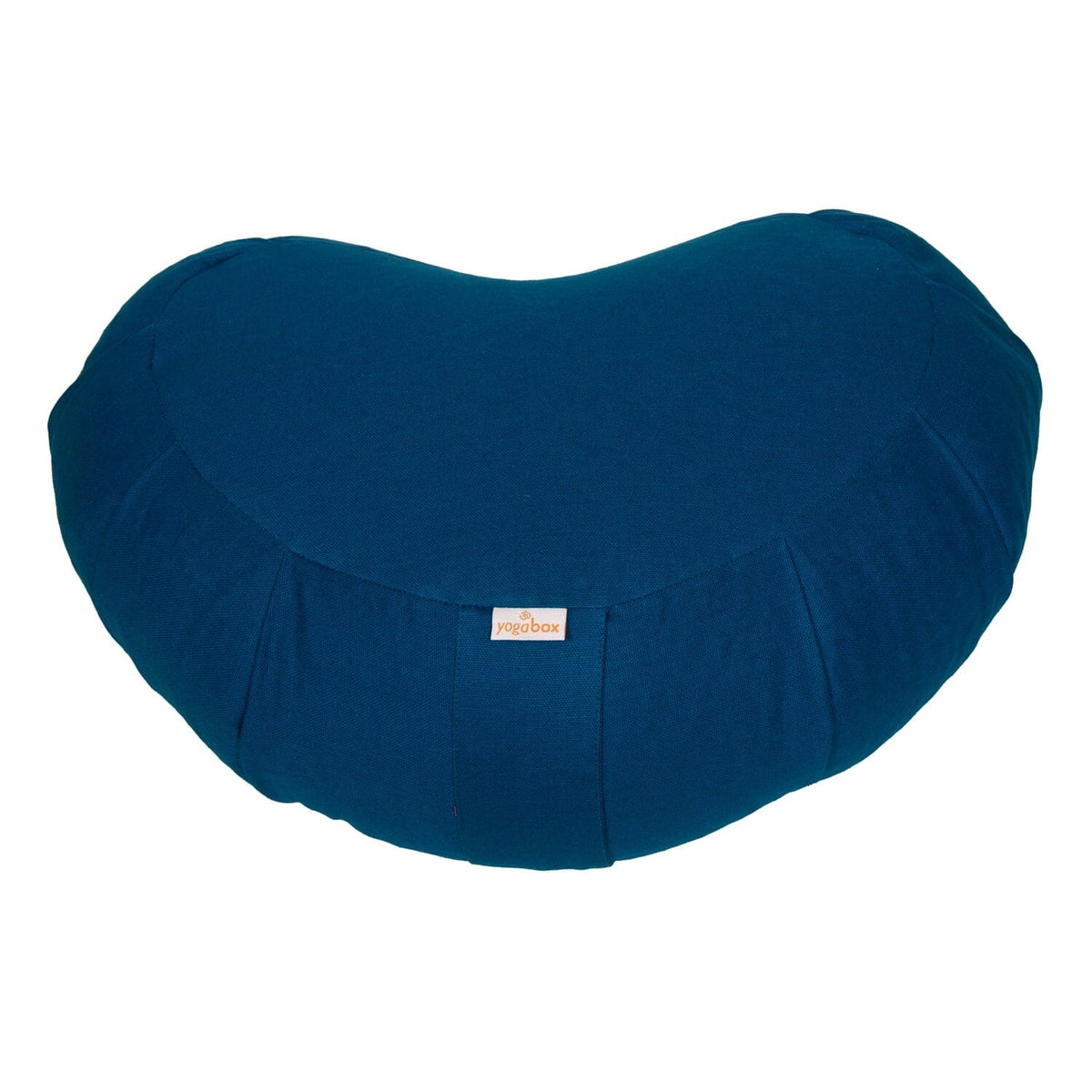 Meditationskissen Zafu ZEN Halbmond BASIC mit ZIP petrol Buchweizenschalen 42 x 42 x 15 cm
