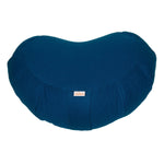 Meditationskissen Zafu ZEN Halbmond BASIC mit ZIP petrol Buchweizenschalen 42 x 42 x 15 cm