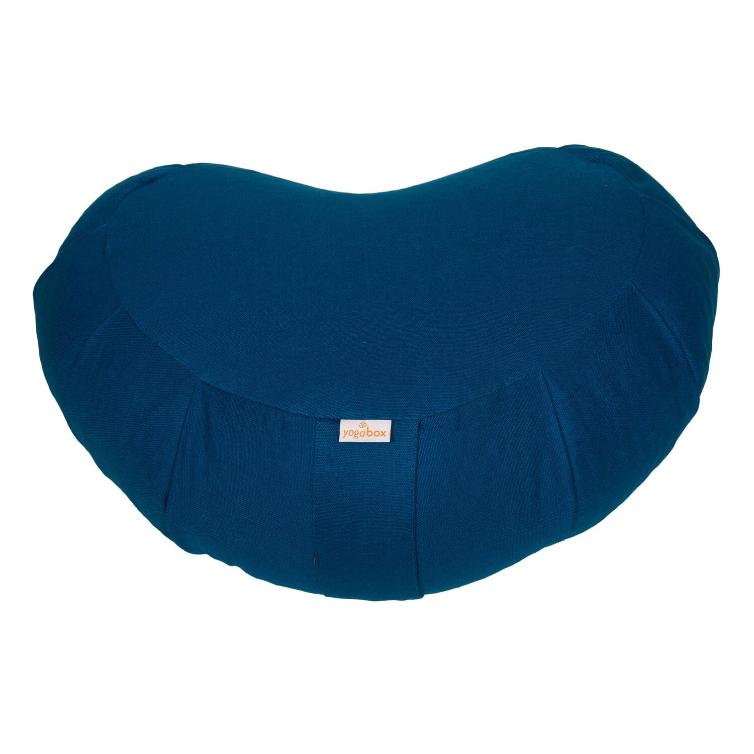 Meditationskissen Zafu ZEN Halbmond BASIC mit ZIP petrol Buchweizenschalen 42 x 42 x 15 cm