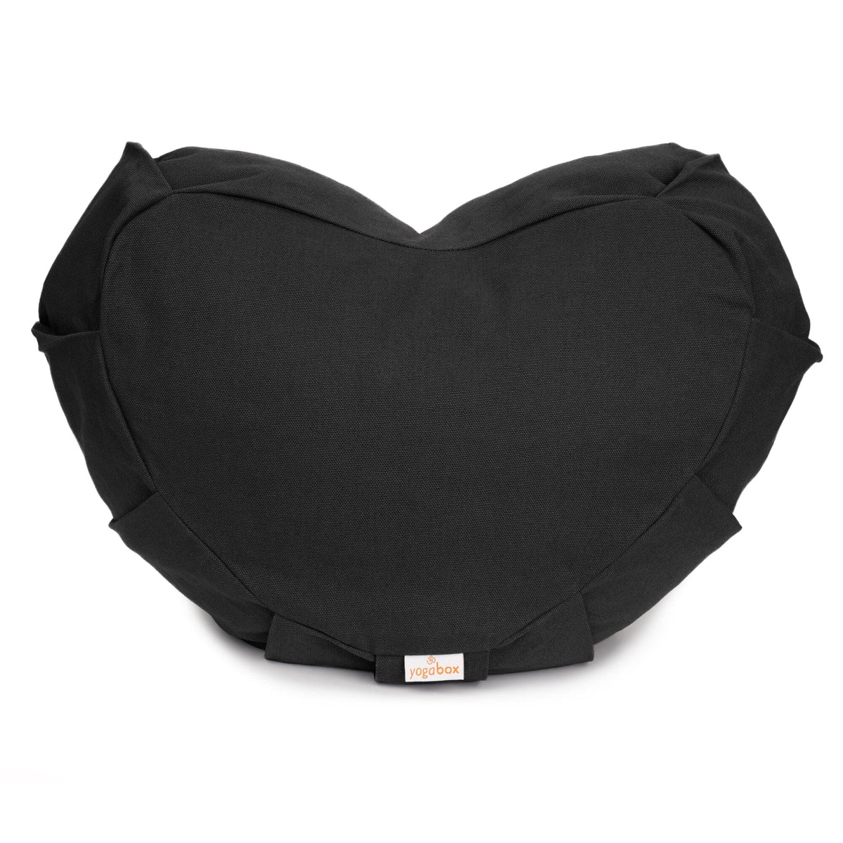 Meditationskissen Zafu ZEN Halbmond BASIC mit ZIP schwarz Buchweizenschalen 42 x 42 x 15 cm