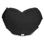 Meditationskissen Zafu ZEN Halbmond BASIC mit ZIP schwarz Buchweizenschalen 42 x 42 x 15 cm