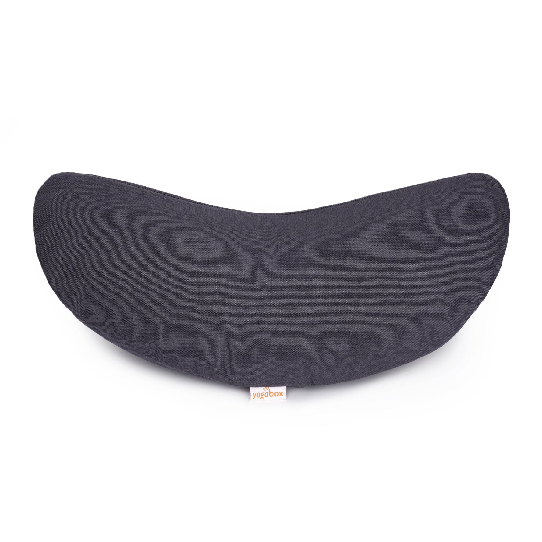 Yogakissen Halbmond BASIC grau 40 x 17 x 12 cm Buchweizenschalen