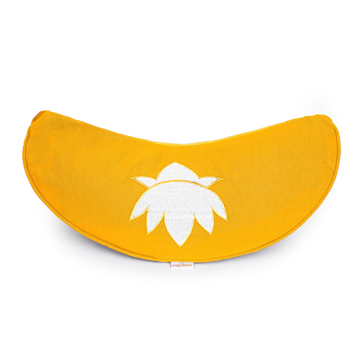 Yogakissen Halbmond BASIC Lotus Stick weiß dotter 40 x 17 x 12 cm Buchweizenschalen