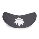 Yogakissen Halbmond BASIC Lotus Stick weiß grau 40 x 17 x 12 cm Buchweizenschalen
