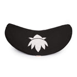 Yogakissen Halbmond BASIC Lotus Stick weiß schwarz 40 x 17 x 12 cm Buchweizenschalen
