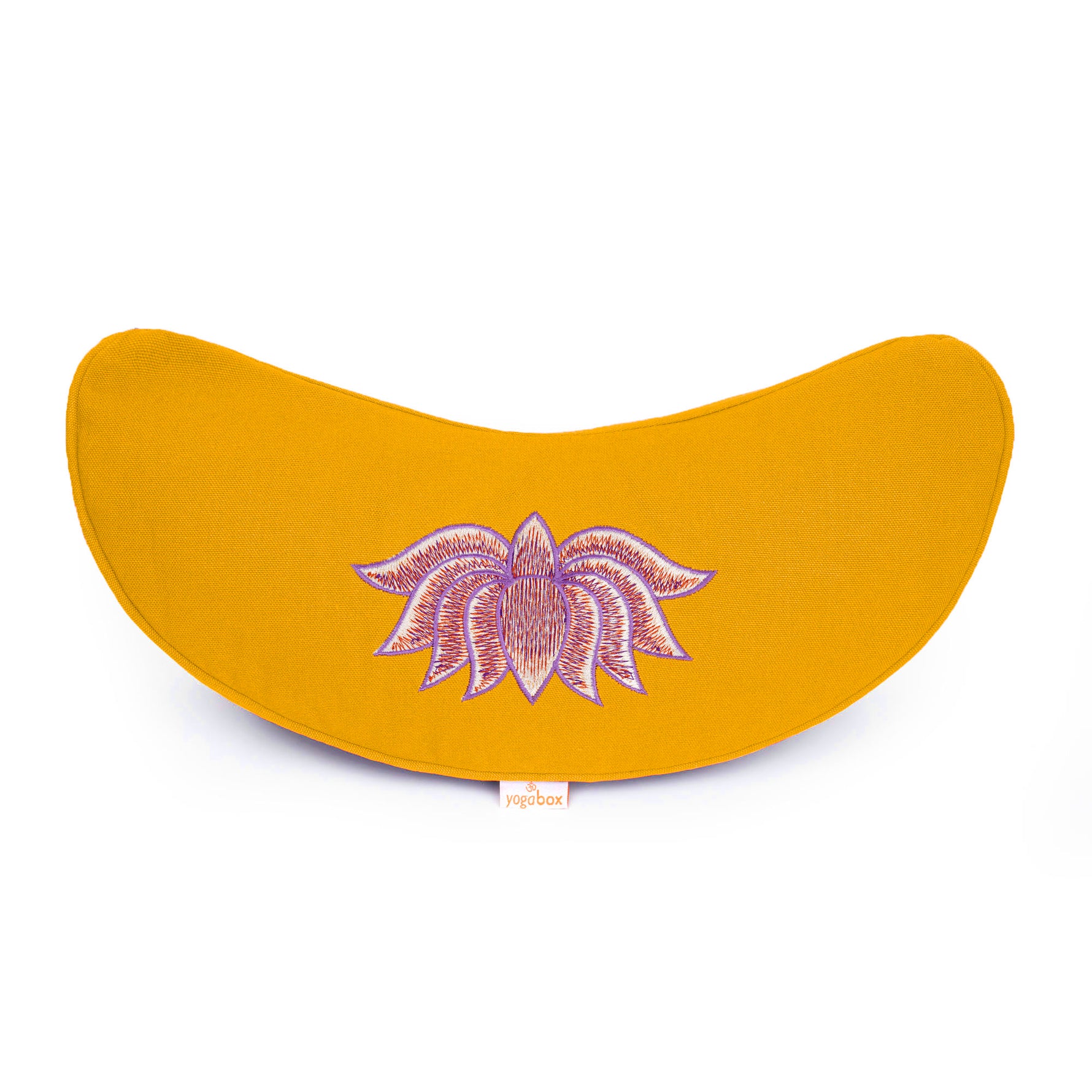Yogakissen Halbmond BASIC Lotus Stick multicolor dotter 40 x 17 x 12 cm Buchweizenschalen