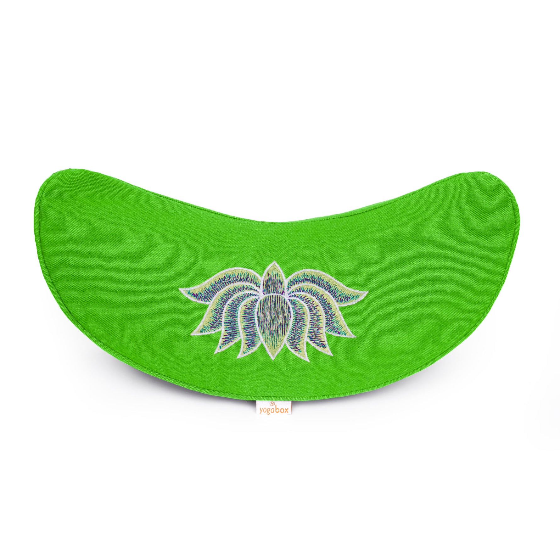 Yogakissen Halbmond BASIC Lotus Stick multicolor apfelgrün 40 x 17 x 12 cm Buchweizenschalen