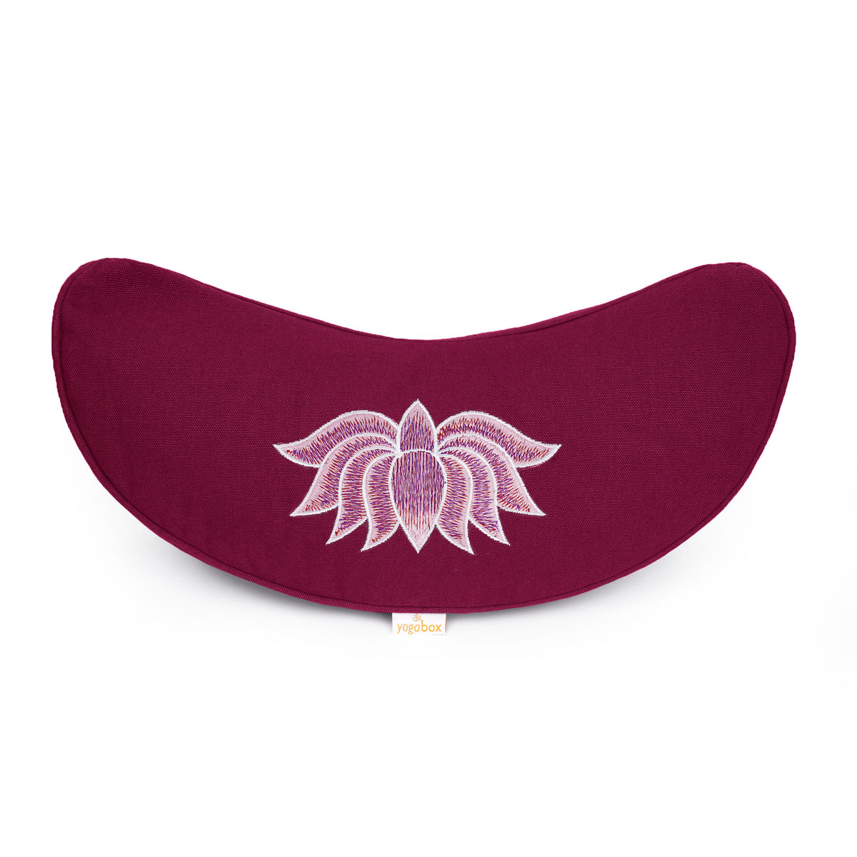 Yogakissen Halbmond BASIC Lotus Stick multicolor aubergine 40 x 17 x 12 cm Buchweizenschalen