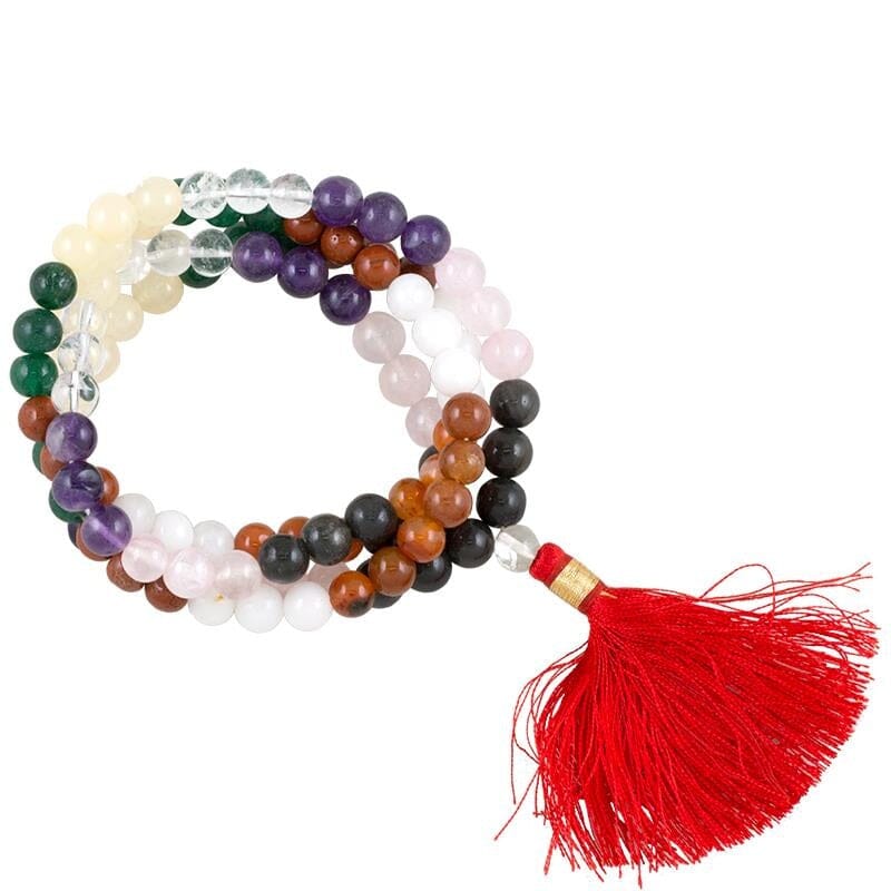 Neun Planeten Mala bunte Farben 108 Perlen, 5 mm 