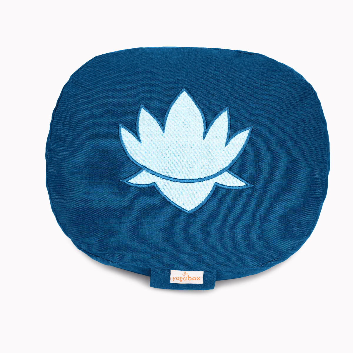 Yogakissen oval Lotus Stick BASIC petrol 28 x 23 x 13 cm Buchweizenschalen