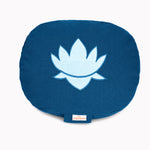Yogakissen oval Lotus Stick BASIC petrol 28 x 23 x 13 cm Buchweizenschalen