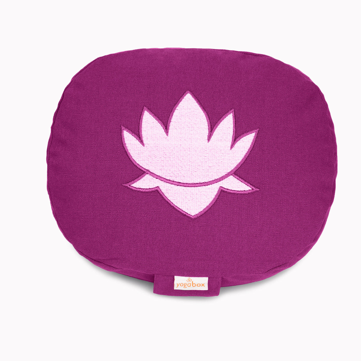 Yogakissen oval Lotus Stick BASIC magenta 28 x 23 x 13 cm Buchweizenschalen