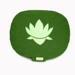 Yogakissen oval Lotus Stick BASIC Olivgrün 28 x 23 x 13 cm Buchweizenschalen