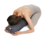Pranayama Kissen BASIC grau 70 x 20 x 10 cm Buchweizenschalen