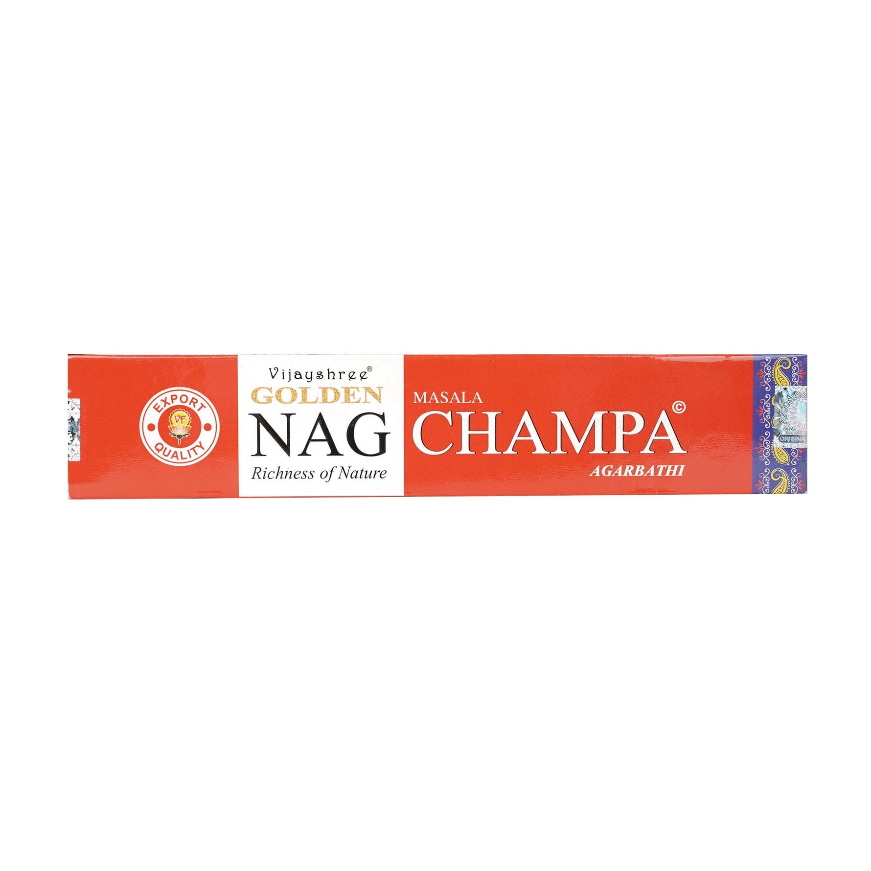 Räucherstäbchen Golden Nag Nag Champa 15g, 20-22 cm, 30-45 Minuten 