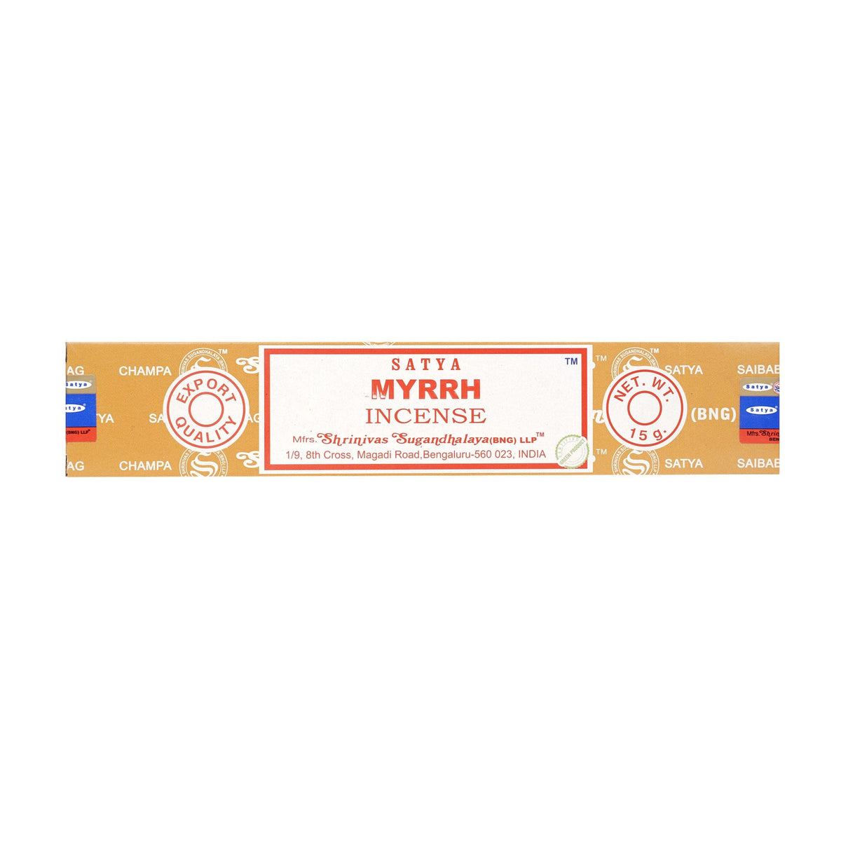 Räucherstäbchen Satya Myrrhe 15g, 20-22 cm, 30-45 Minuten 