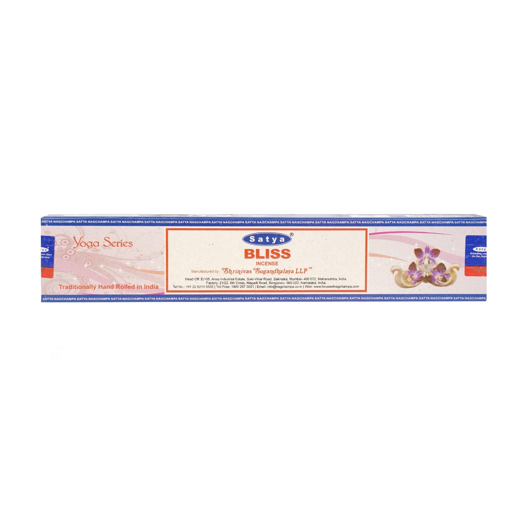 Räucherstäbchen Satya Nag Champa Bliss 15g, 20-22 cm, 30-45 Minuten 