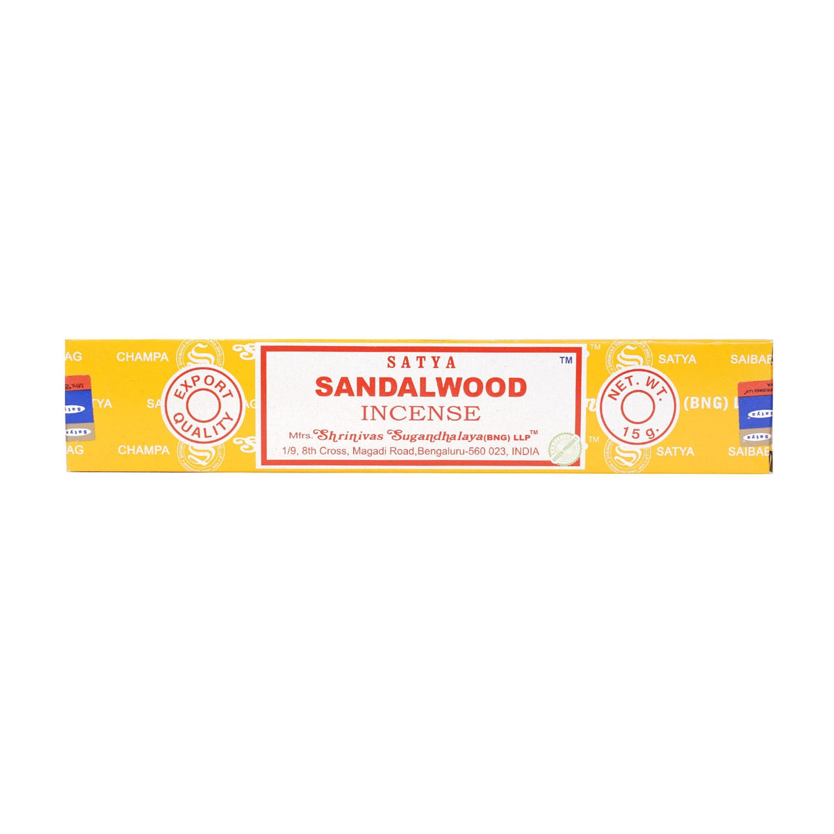 Räucherstäbchen Satya Nag Champa Sandalwood 15g, 20-22 cm, 30-45 Minuten 
