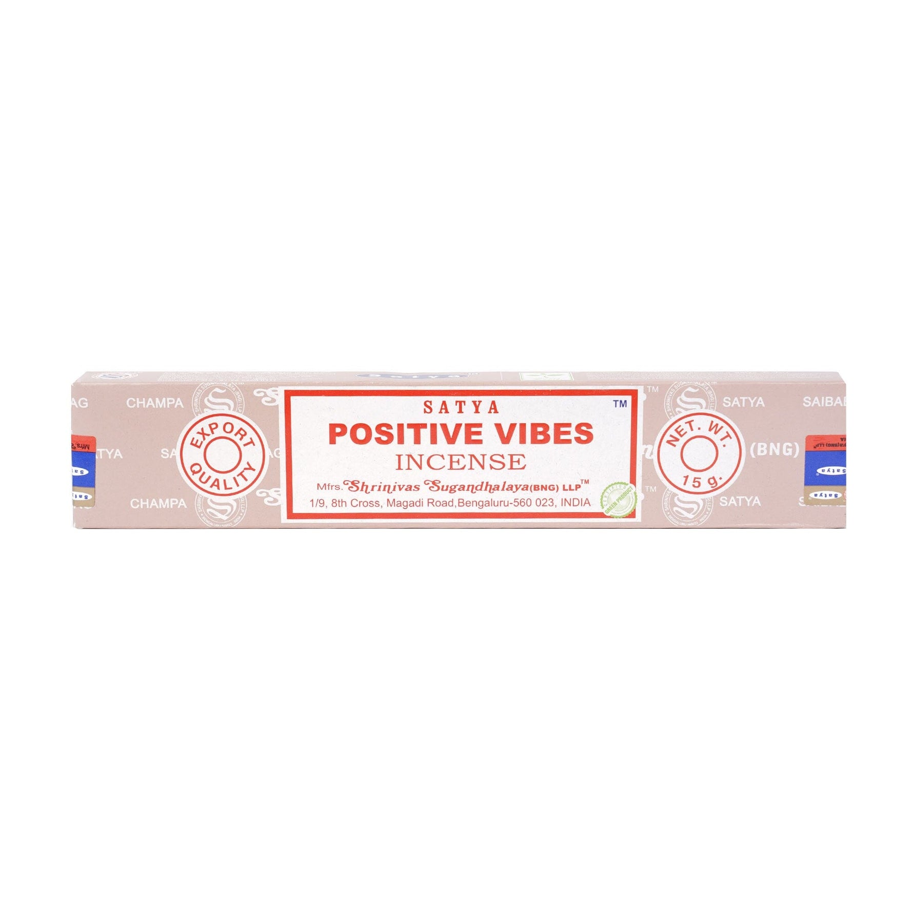 Räucherstäbchen Satya Positive Vibes 15g, 20-22 cm, 30-45 Minuten 