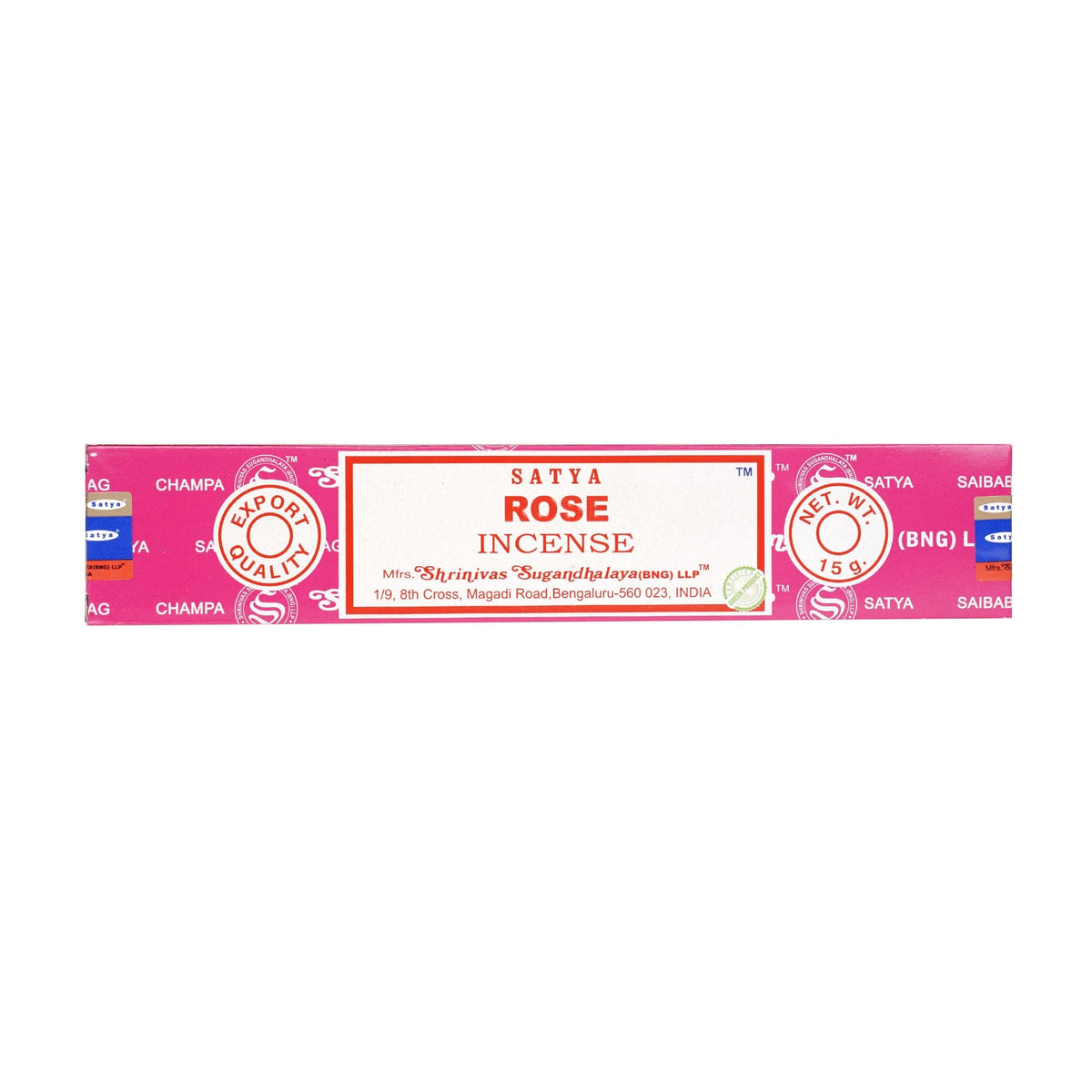 Räucherstäbchen Satya Rose 15g, 20-22 cm, 30-45 Minuten 