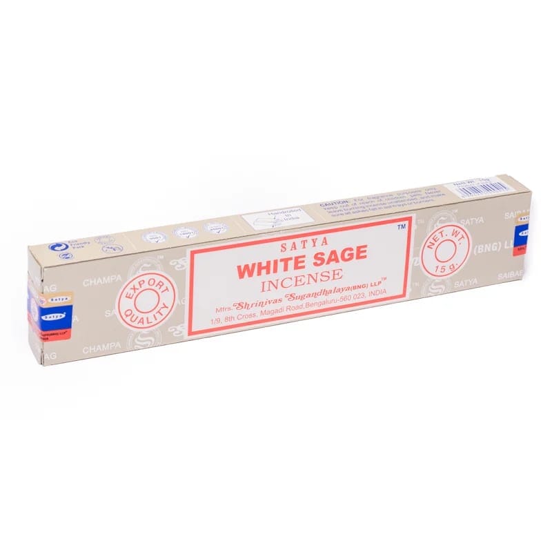 Räucherstäbchen Satya Weißer Salbei 15g, 20-22 cm, 30-45 Minuten 