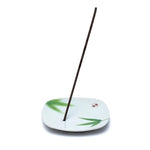 Räucherstäbchenhalter Yume no Yume weiß 8,2 x 1,2 x 8,2 cm Bambusblatt