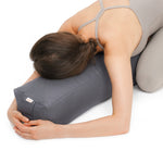 Yoga und Pilates Rechteckbolster BASIC grau 60 x 20 x 14 cm Buchweizenschalen