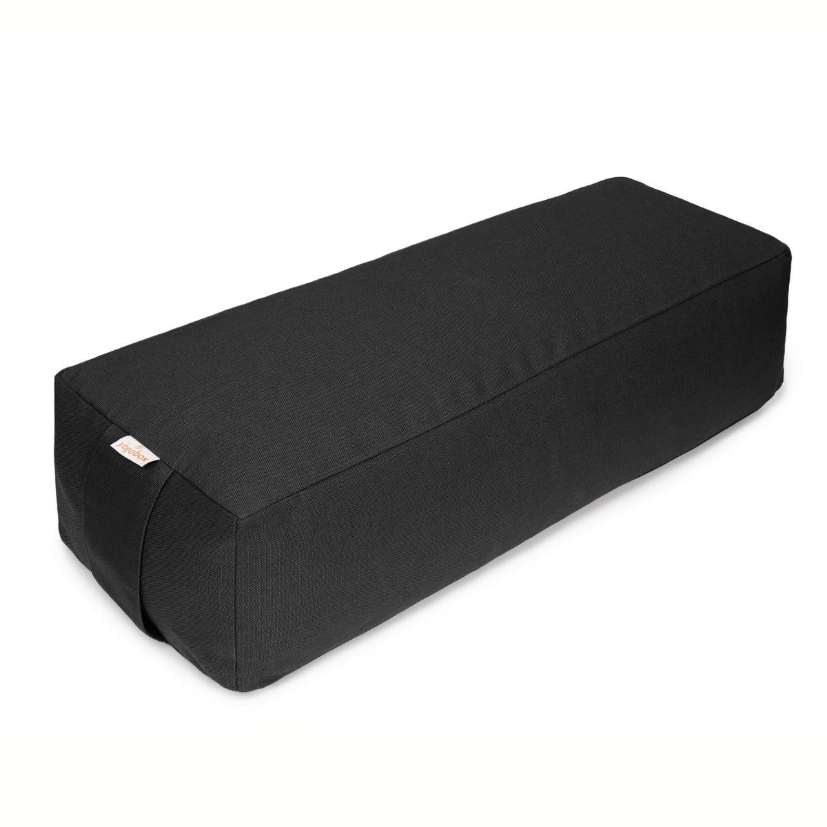 Yoga und Pilates Rechteckbolster BASIC schwarz 60 x 20 x 14 cm Buchweizenschalen