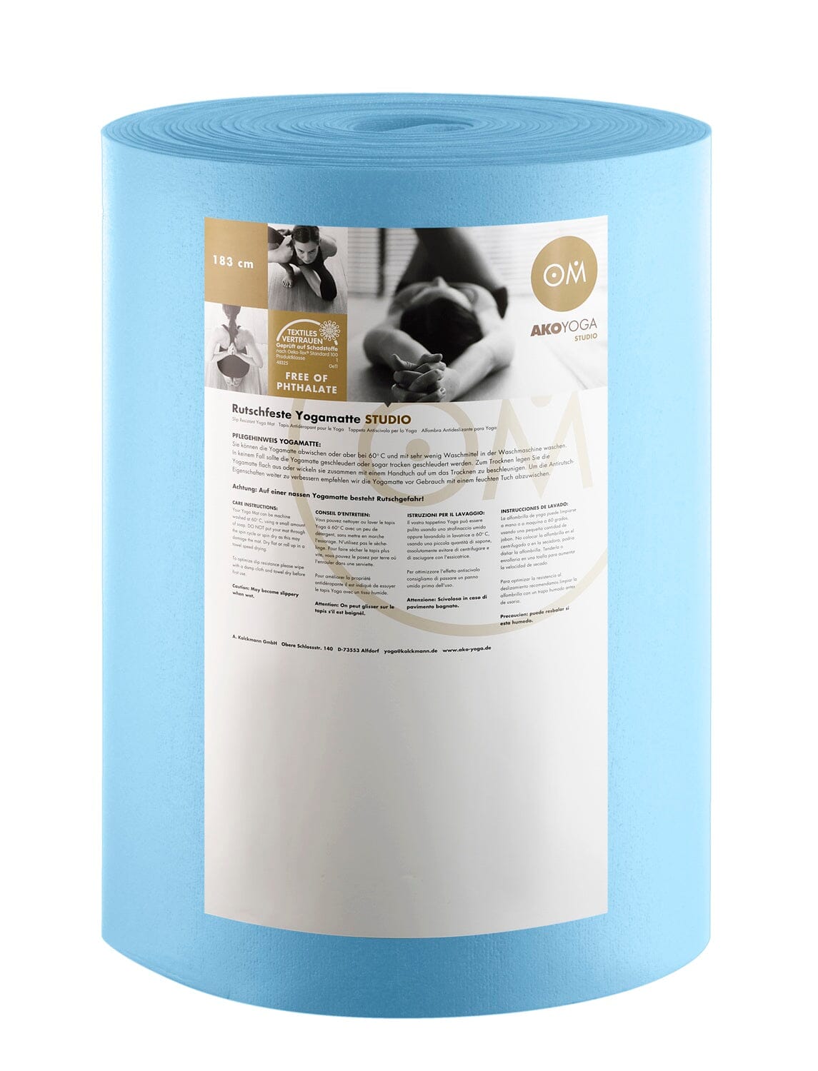 Rollenware Yogamatte Premium hellblau 30 m x 60 cm x 3 mm 