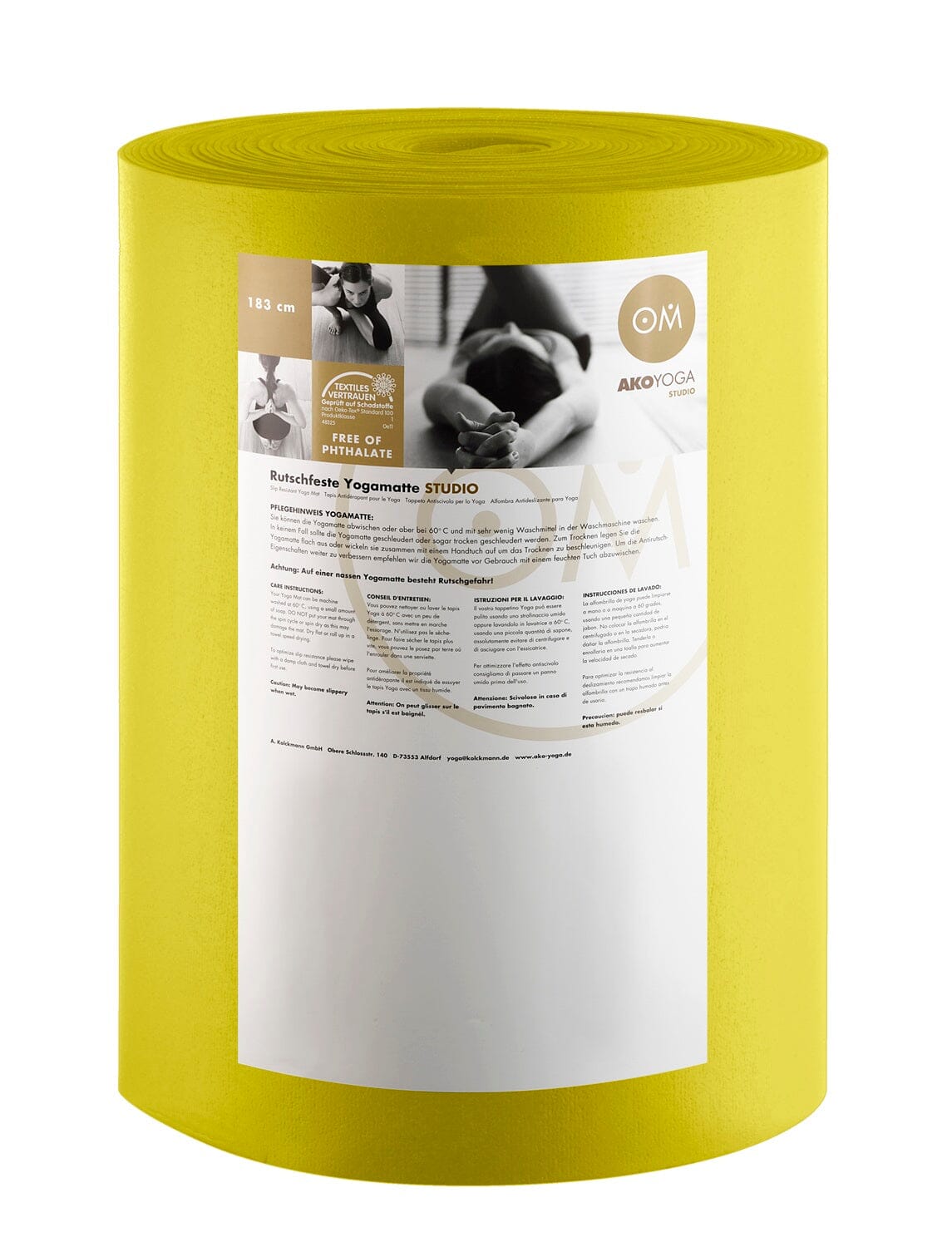 Rollenware Yogamatte Premium mangogelb 30 m x 60 cm x 3 mm 